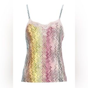 Missoni cami with lace trim